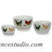 Boston International Spatter Hens 3 Piece Cereal Bowl Set BCST1546